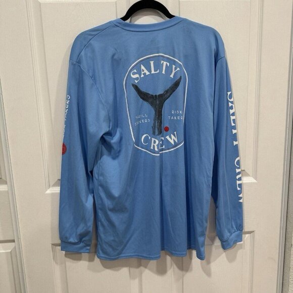 Men’s L-Shirt Salty Crew Surface Rashguard (bundle Of 2) Blue White - Picture 9 of 12